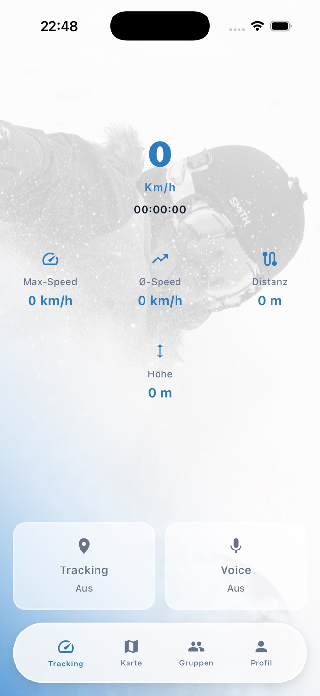 Die Aufzeichnungsansicht von X-Shred auf einem iPhone